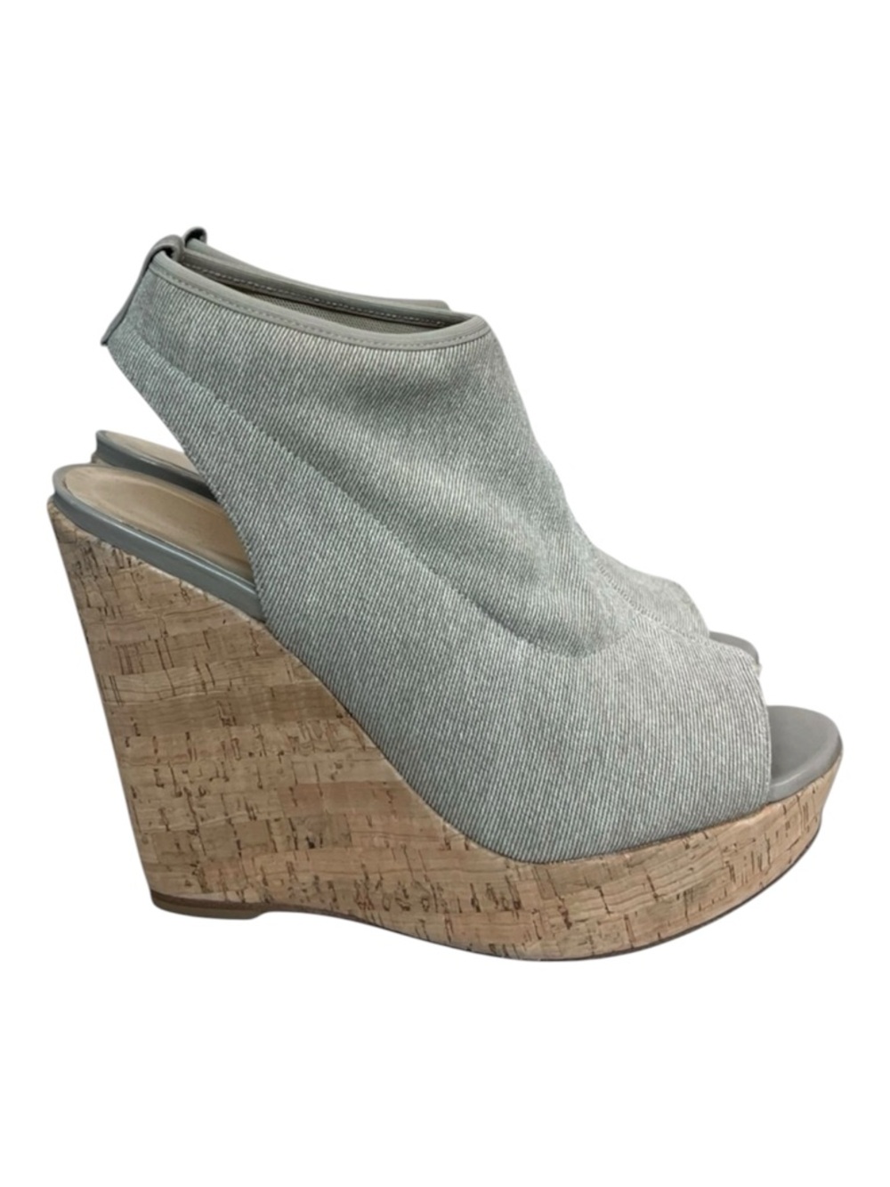 Stuart Weitzman Wedge Sandals Canvas Size 7.5 Gardenparty Date